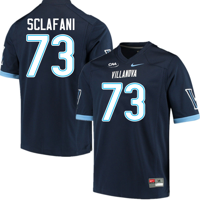 Villanova Wildcats #73 Nico Sclafani College Football Jerseys Stitched-Navy